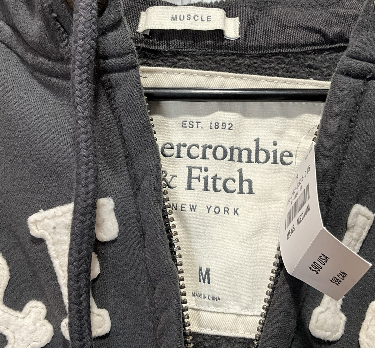 00s Abercrombie＆Fitch カレッジスウェット フェード カレッジロゴジャストスウェットシャツ｜ACLENT（アクレント）