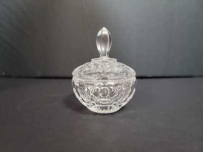 Vintage Colony Glass - Celeste - LIDDED SUGAR TRINKET BOWL DISH Circles
