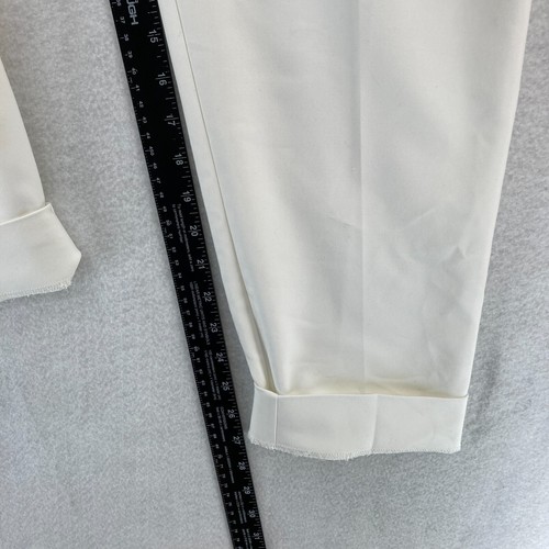 Maurices Dress Pants Women's Medium Long White Stretch Fabric Tapered High Rise - Picture 10 of 14