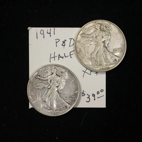 1941 P & D Walking Liberty Half Dollars XF+ - USC-0192