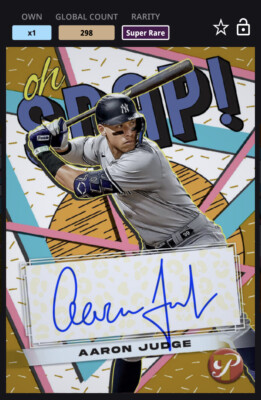 Topps MLB Bunt DIGITAL 2023 Oh Snap Gold Signature Aaron Judge