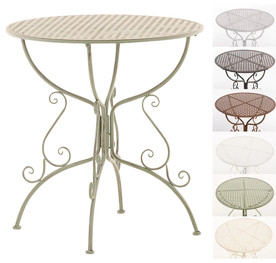 CLP Tisch Amanda Gartentisch Eisen Metalltisch Balkontisch Beistelltisch Outdoor