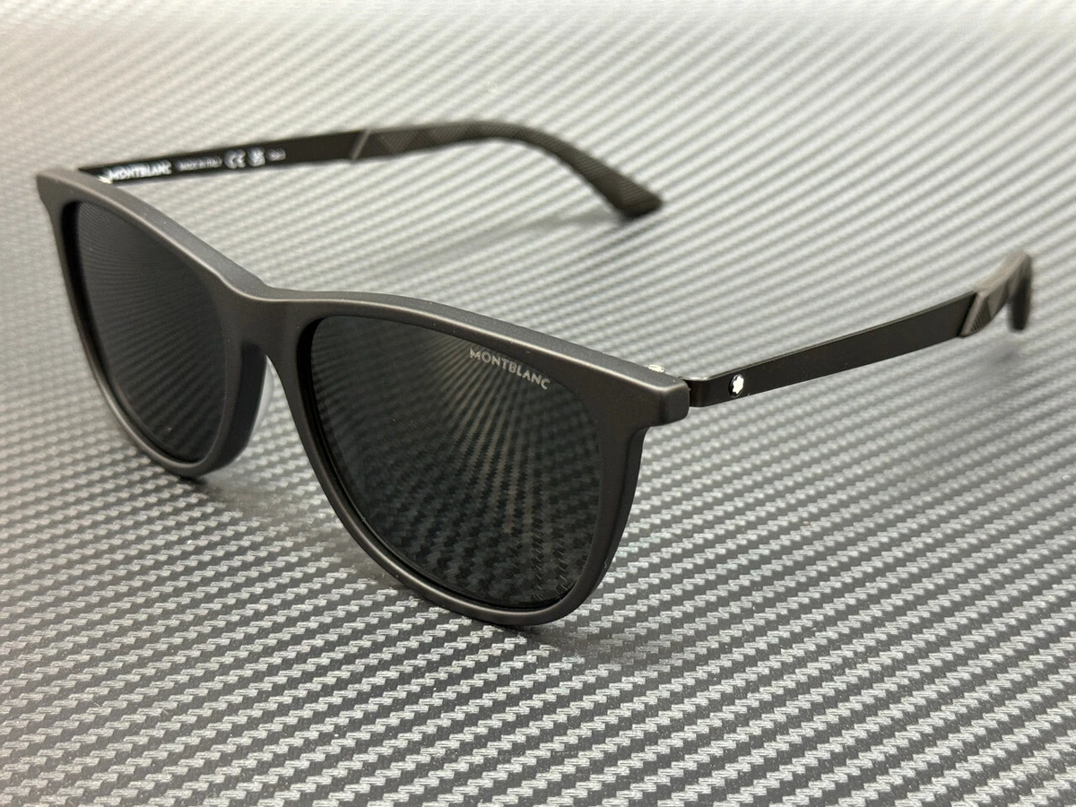 Montblanc Women Sunglasses Matte Black Grey Square MB0298S 001 BRAND NEW Montblanc Black Square Sunglasses for Men for sale | eBay main image 2