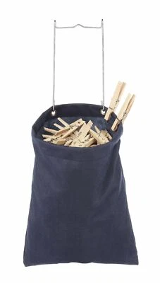 Whitmor Hanging Clothespin Bag Holds 200 Laundry Clothes Pins Indoor / Outdoor