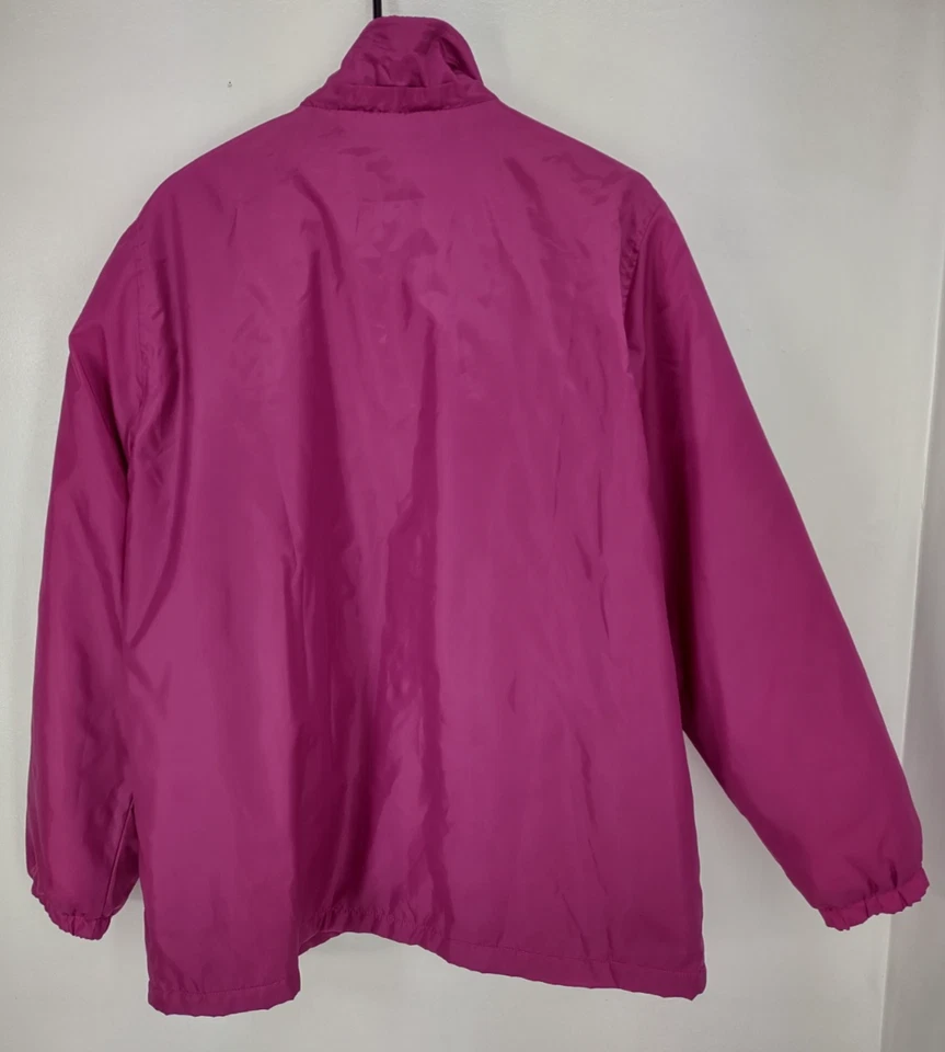 Totes Windbreaker Jacket Women's Size L Front Zipper Fleece Lined Pockets - Image 4 of 4