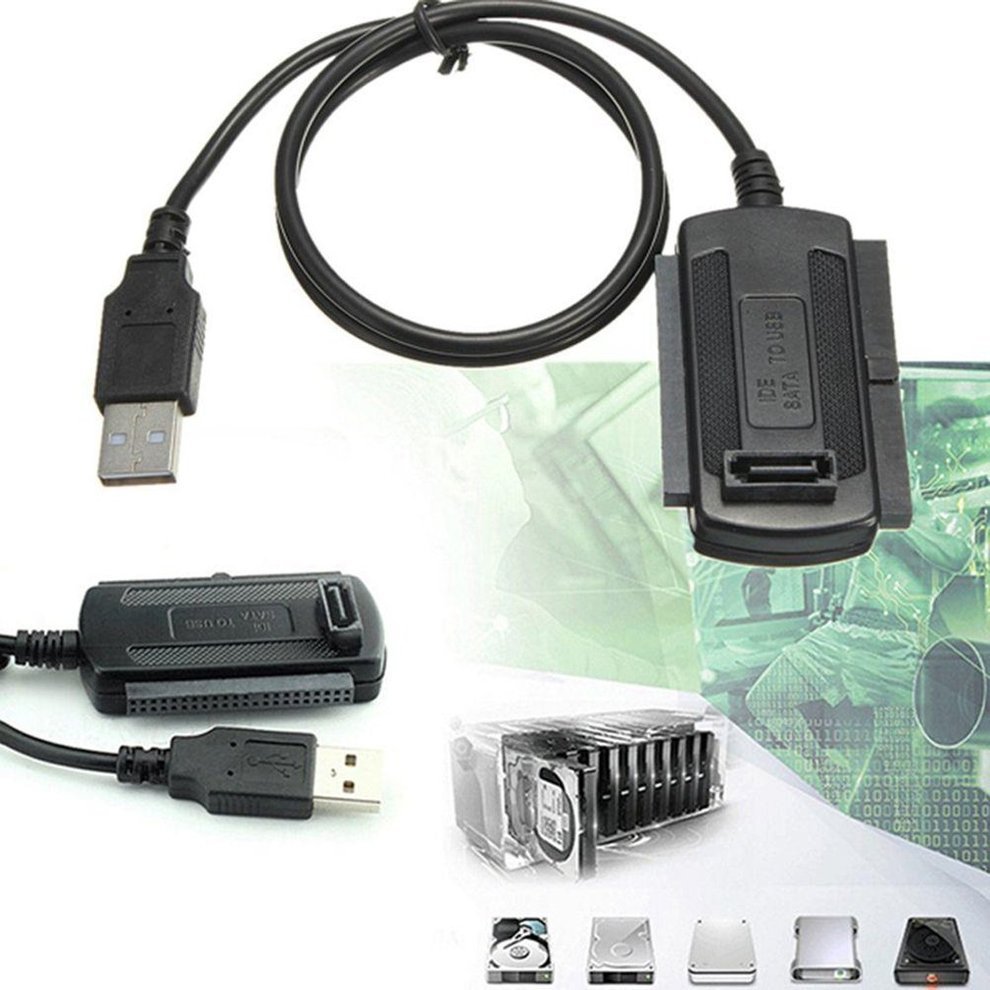 New Durable USB2.0 to 2.5/" 44pin 3.5/" 40pin IDE SATA Hard Drive Converter