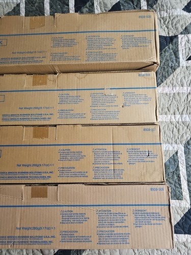 4 New Sealed Genuine Konica Minolta TN210C TN210Y TN210M TN210K Toner Cartridge - Picture 3 of 6