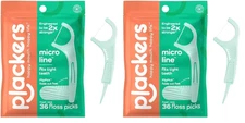 Micro Line Dental Floss Picks, Fold-Out Flippick, Tuffloss, Easy Storage with Su