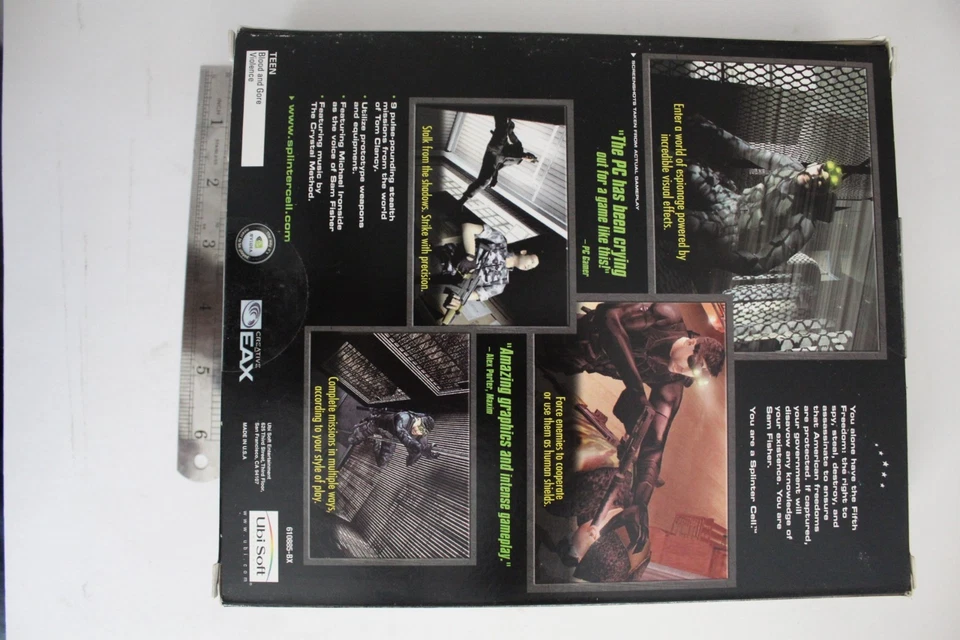 Tom Clancy's Splinter Cell (PC Game, 2002) Rare Big Box SEALED Large Ubisoft NEW - Image 2 of 4