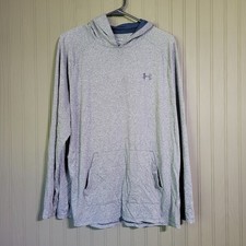 Under Armour Tech 2.0 Long Sleeve Hooded Shirt Pullover Loose Fit Blue Men's XL