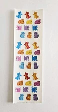 Vtg Sandylion Stickers Strip Miro Kittens prismatic cats 
