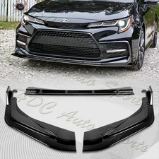 For 2020-2025 Toyota Corolla XSE SE Painted Black Front Bumper Body Spoiler Lip