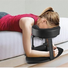 Mattress Top Massage Kit, Adjustable Massage Headrest Face Cradle Cushion Black