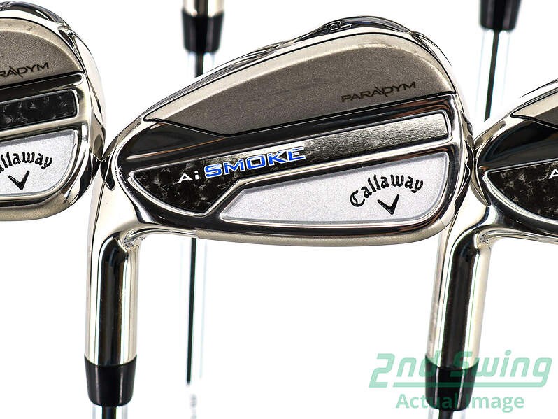 Mint Callaway Paradym Ai Smoke Iron Set 5-PW AW Steel Stiff Left