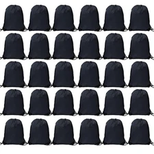 Drawstring Backpack, 30 Pcs Bulk Draw String Bags, Polyester Cinch Bag for Sp...