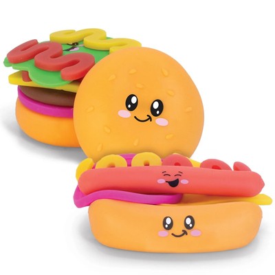 Fidget Fast Food Spielzeug 2er Pack (Burger und Hot Dog)