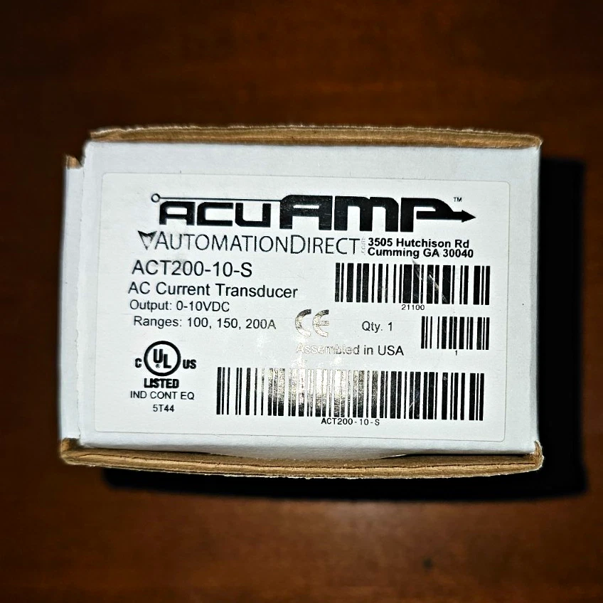 AcuAMP ACT200-10-S AC Current Transducer 100/150/200A 0-10VDC NEW SEALED