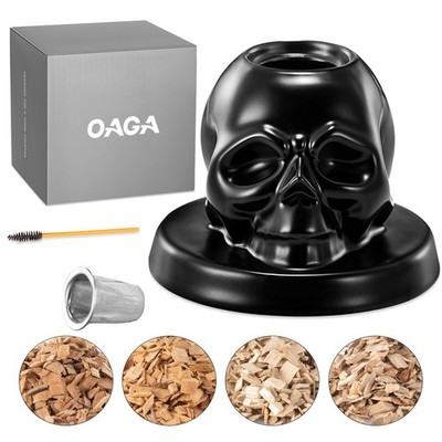 Bourbon Whiskey Smoker Kit & 4 Wood Chips - Old Fashioned Drink Infuser Gift Set