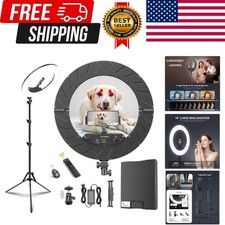 18 Inch Ring Light Kit, 55W6700k Dimmable LED Light, Tripod Stand, Remote Con...