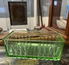 Non Uranium Depression Glass Butter Dish Top Only