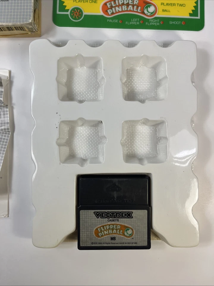 Spinball Vectrex w Box  Overlay Manual Tray Cart Tested Works Pls Read Milton - Image 2 of 4