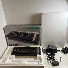 Vintage Atari 600XL Black Retro Compact 8-Bit Home Computer System