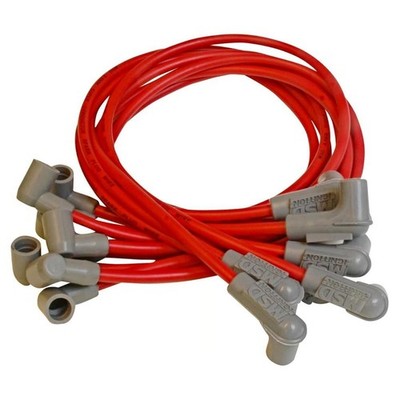 MSD 31599 8.5mm Spark Plug Wires Set, S/B Fits Chevy, Socket, Under Headers