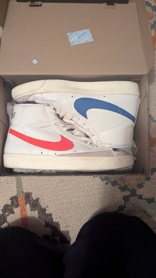 Nike Men's Blazzers 77 Mid High White/Red/Blue Size 8.5 Men's Sneakers