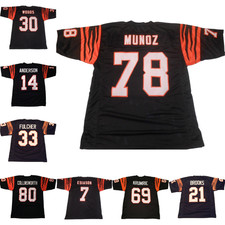 Unsigned Custom Adult/Youth Black Sewn Stitched NWT Jersey Sizes S-6XL