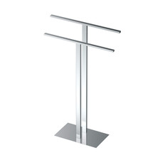 Gatco 1552C Modern Floorstanding Double 32.50 Inch Towel Holder Chrome