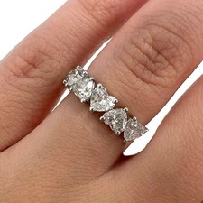 2.5ct Heart Cut Lab‑Created Diamond Test Pass VVS1/D/Excellent Ring