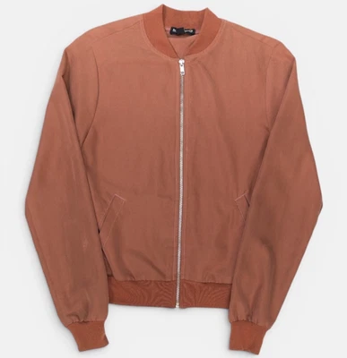 Chaqueta Bomber Mujer American Apparel Rosa Polvorienta XS Hecha en EE. UU. Ligera - Imagen 1 de 4
