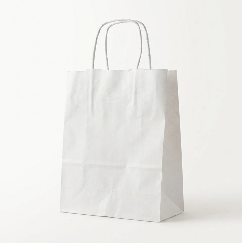 SAC en papier BLANC pour CADEAU ou PETIT GÂTEAU 32 × 23,5 cm – toutes occasions - Photo 2/4