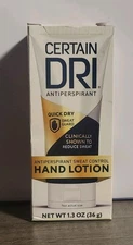 CERTAIN DRI Antiperspirant Hand Lotion - 24-Hour Sweat Protection, 1.3 oz