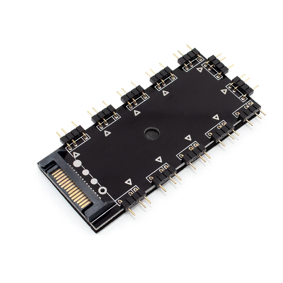 5V/3Pin ARGB Fan PWM HUB 1 To 12 Multi Way PWM Cooler Fan Hub Splitter(SATA) New - Image 3 of 4