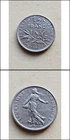 1966 France 1/2 Franc Coin - Nice Detail