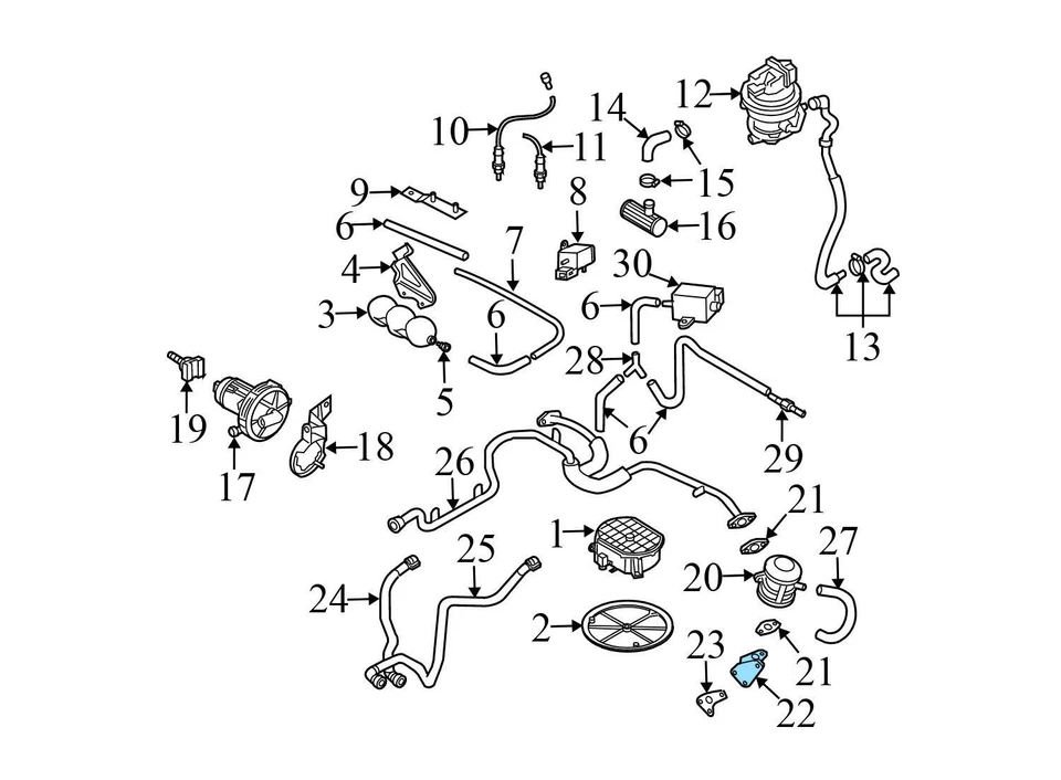 AUDI A6 2002-2004 3,0 L - EGR Combi Válvula Adaptador/Montaje 06C131165B Foto 3 de 4