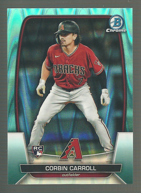 12/199 Corbin Carroll 2023 Bowman Chrome Aqua RayWave Refractor #5 RC