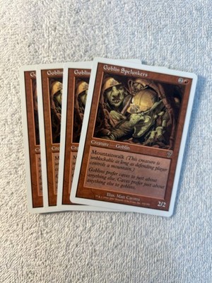 MTG - X4 Goblin Spelunkers - 7th Edition - Red - Common - Playset - MP