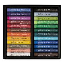 24 Assorted Colors Gallery Artists' Soft Oil Pastels Professional Grade