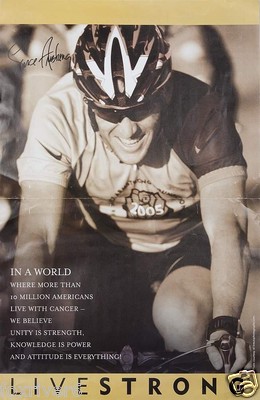 LANCE ARMSTRONG signiertes Foto - Ex-Radfahrer Tour de France - 7''x5'' Nachdruck