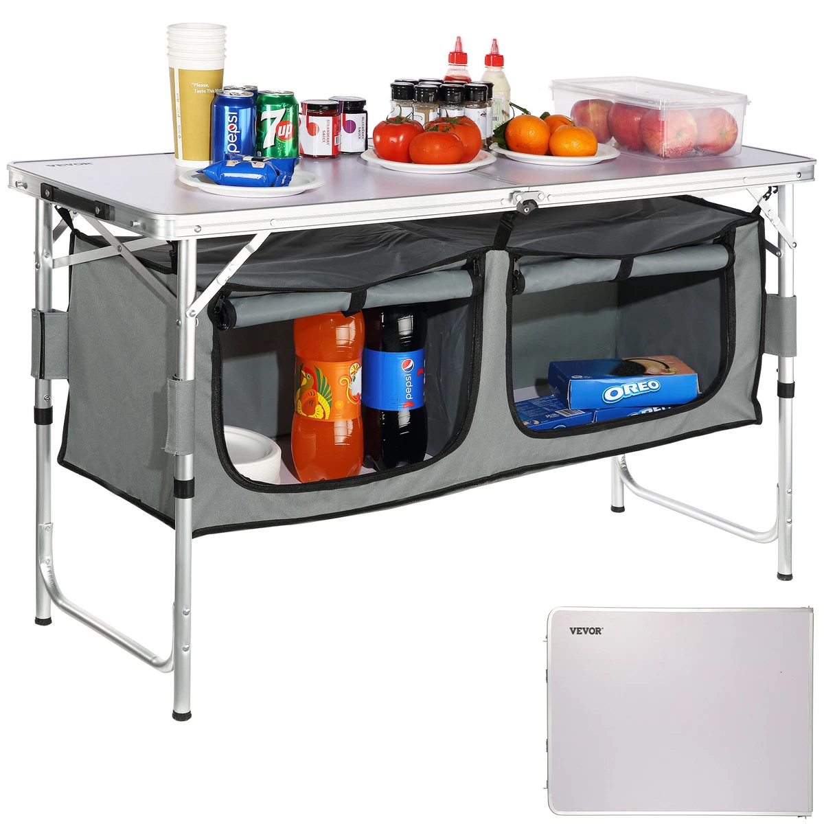 Folding Camping Kitchen Table Storage