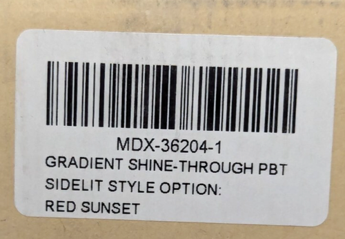 DROP X Gradient Shine-Through PBT Sidelit Style Red Sunset MDX-36204-1 - Picture 2 of 3