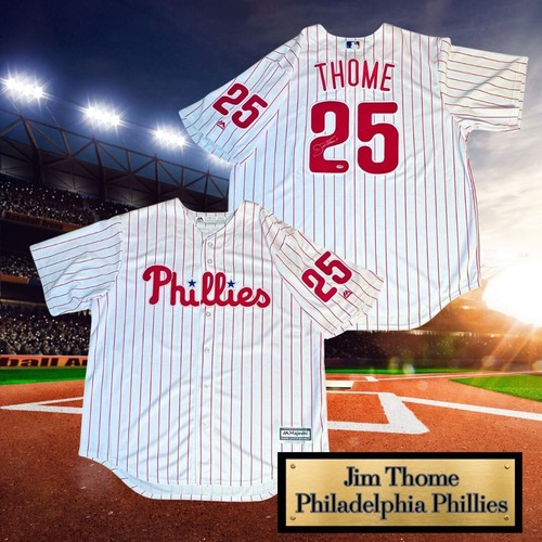Von Jim Thome signiertes Philadelphia Phillies Majestic Trikot