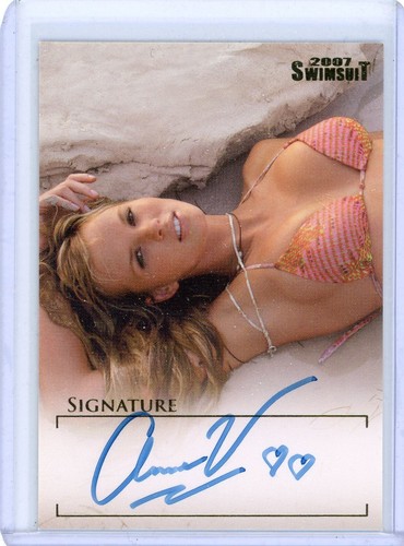 ANNE V VYALITSYNA 2007 SPORT ILLUSTRIERT SI BADEANZUG Autogramm AUTO KARTE