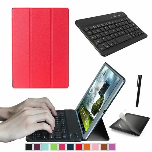 Huawei Mediapad T5 10 10.1" Funda Tablet Soporte Funda con Teclado Bluetooth - Picture 43 of 60
