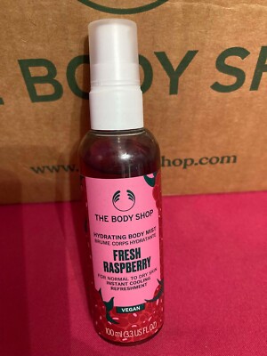 THE BODY SHOP Fresh Raspberry Hydrating Body Mist 3.3 oz spray NEW. Vegan. *HTF*