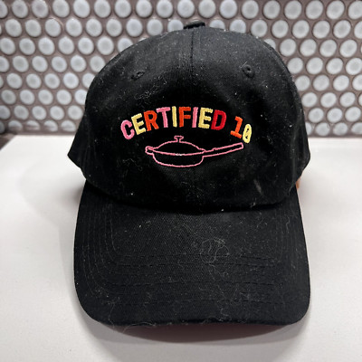 Certified 10 Hat Cap Strap Back Black Ladies Unstructured Adult Embroidered Logo