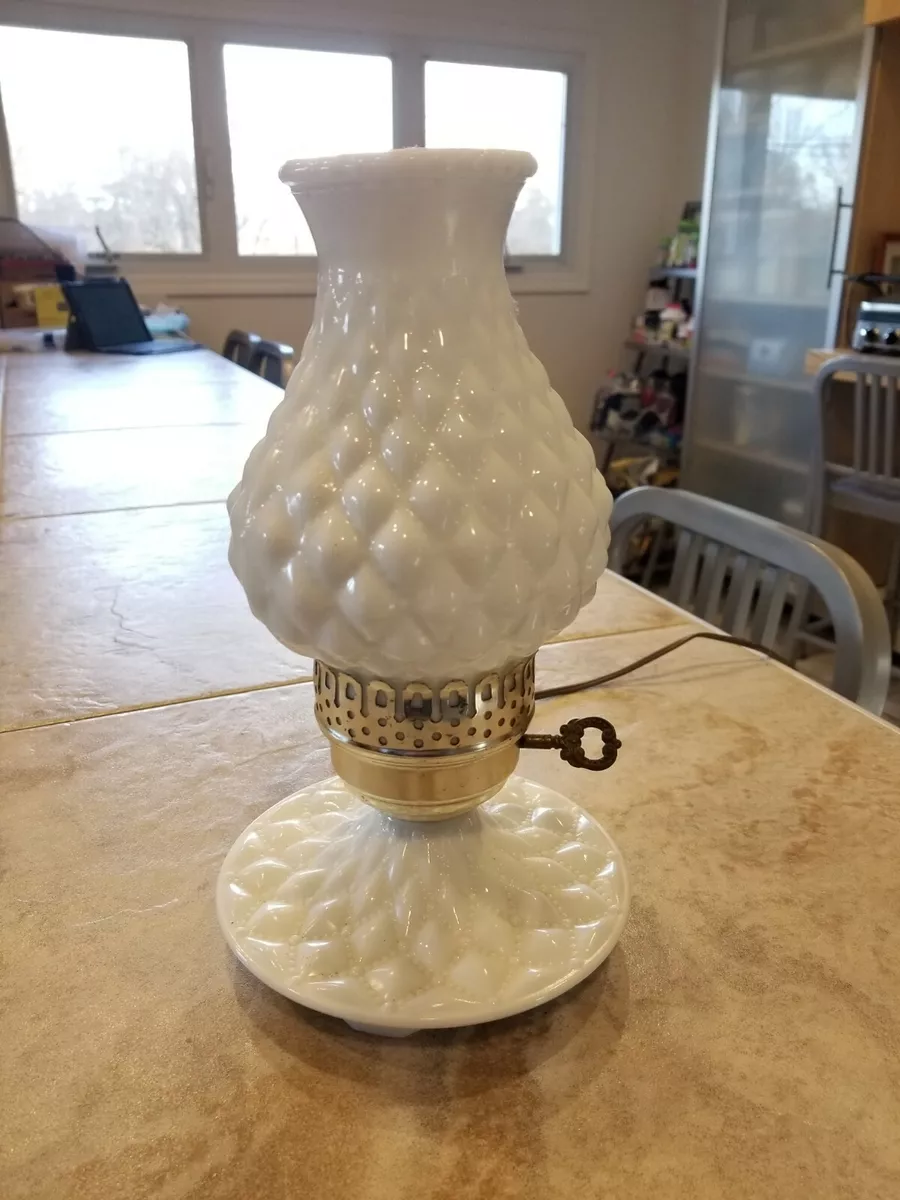 Old milk glass lamps deals