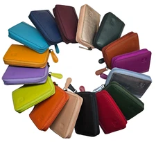 Premium Leather Concertina Credit Card Holder Wallet RFID Protected Gift Boxed